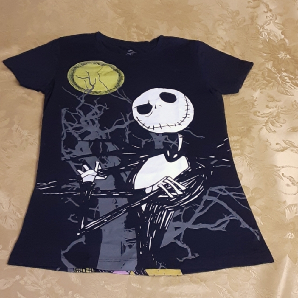 THE NIGHTMARE BEFORE CHRISTMAS Tim Burton's Tee Shirt Size M Women's Black